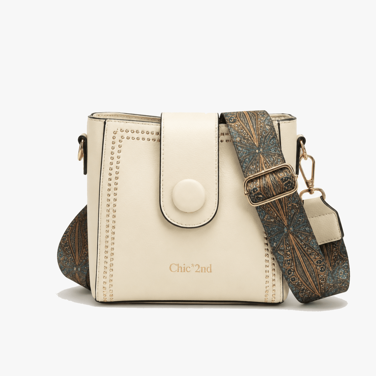 Vintage Crossbody Tas Met Geweven Schouderband En Slimme Opbergvakken