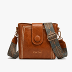 Vintage Crossbody Tas Met Geweven Schouderband En Slimme Opbergvakken