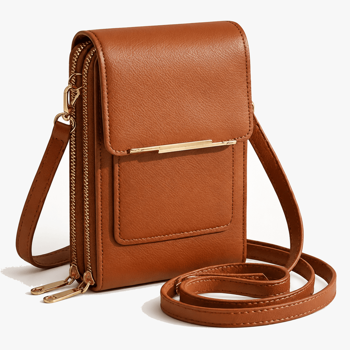 Compacte Crossbody Tas Met Telefoonvak En Slimme Opbergindeling