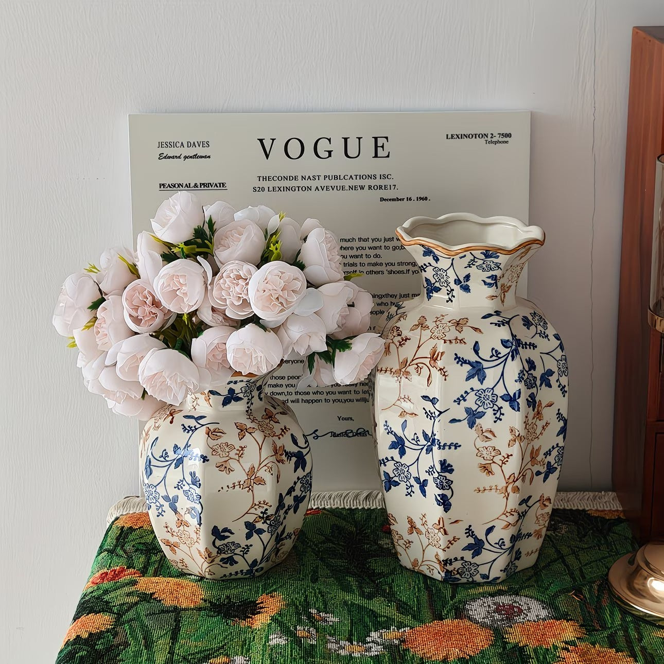 Bloemen Octagonale Vazenset