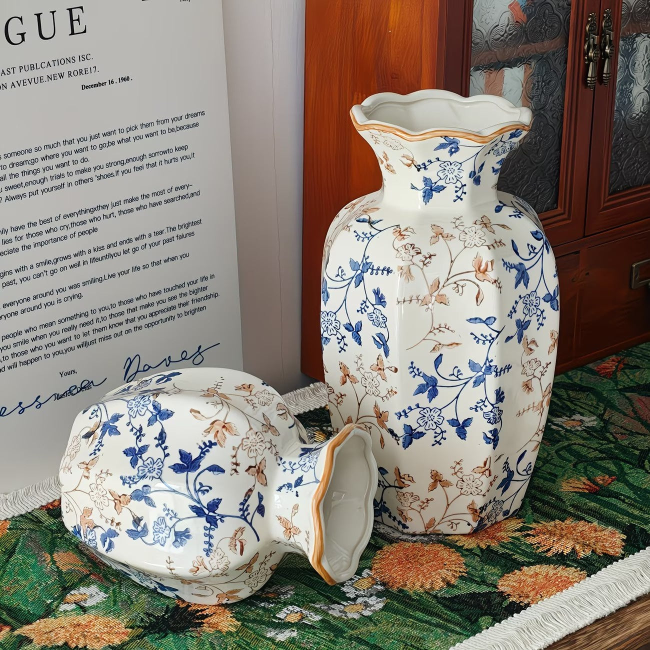 Bloemen Octagonale Vazenset