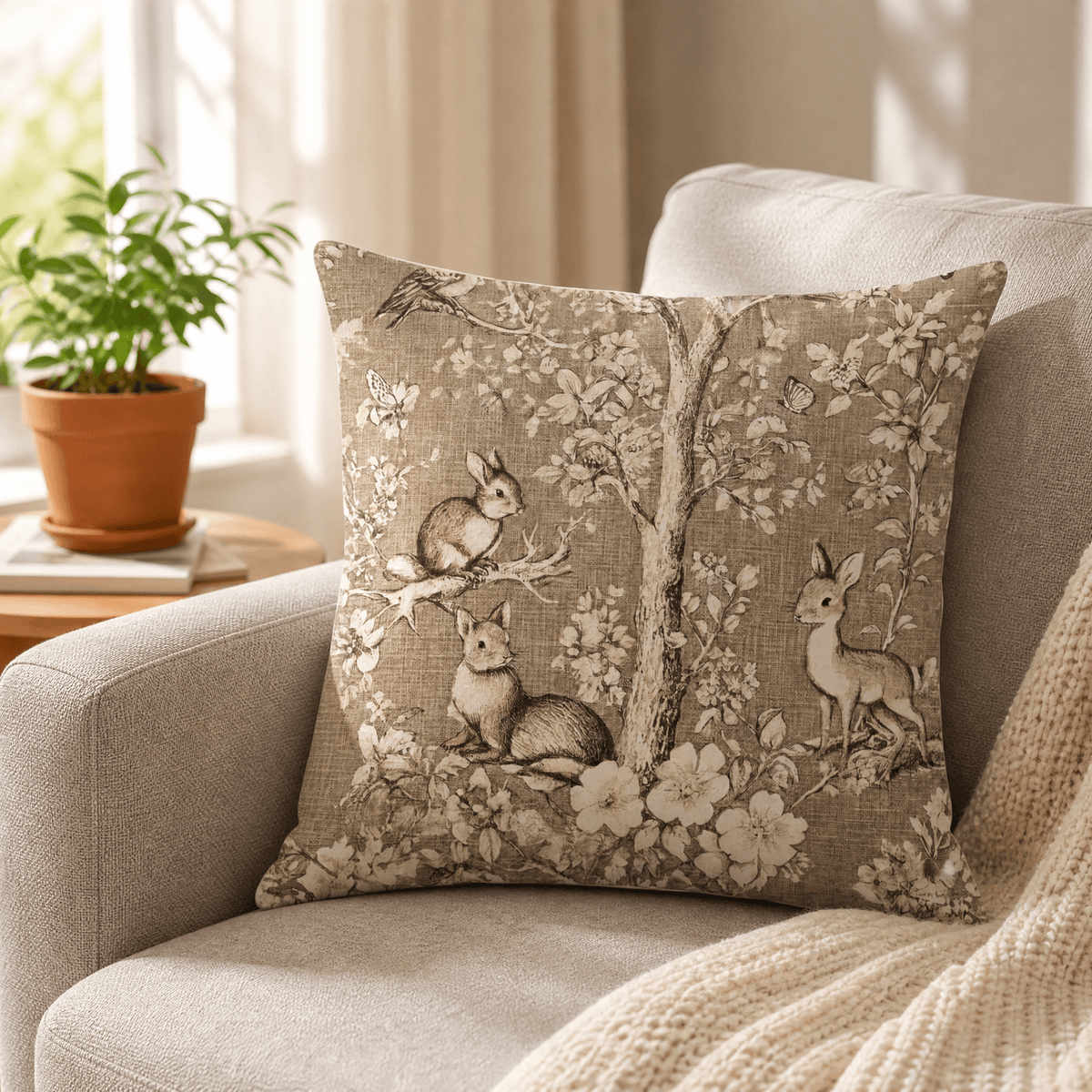 Kussenhoezen Polyester Botanisch Vintage Zwaar Textiel Decoratief Ontwerp