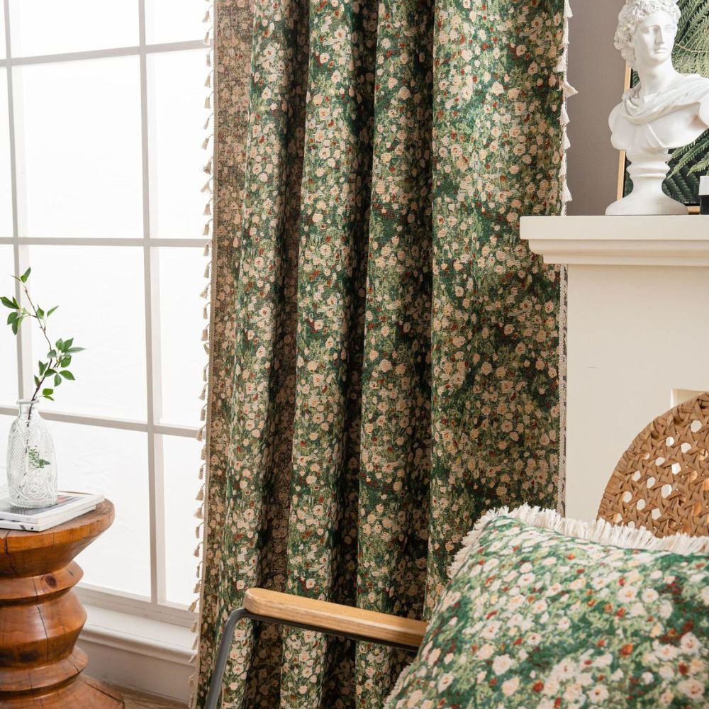 Bloemengordijn In Vintage Stijl Voor Sfeervolle Woonkamers En Slaapkamers