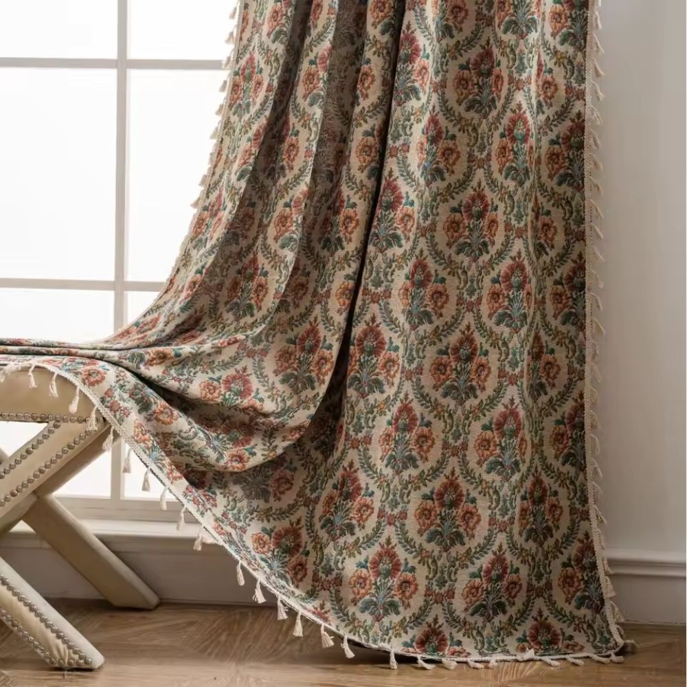 Bloemengordijn In Vintage Stijl Voor Sfeervolle Woonkamers En Slaapkamers
