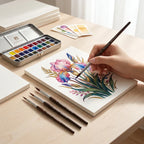 Aquarel Penseelset Met Waterreservoir Voor Nauwkeurig En Creatief Schilderen