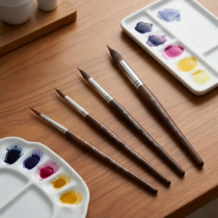 Aquarel Penseelset Met Waterreservoir Voor Nauwkeurig En Creatief Schilderen