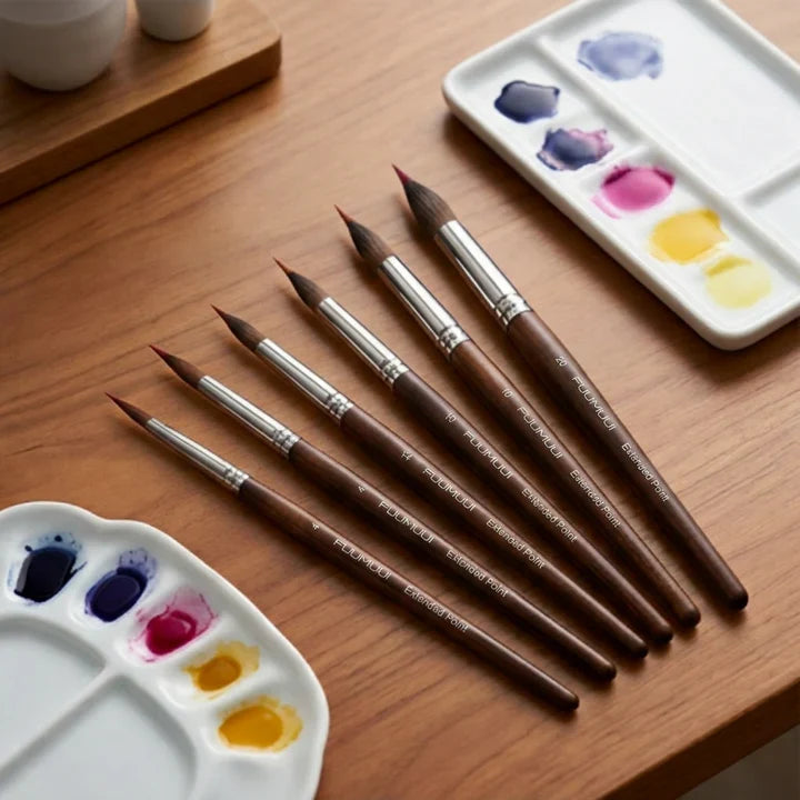Aquarel Penseelset Met Waterreservoir Voor Nauwkeurig En Creatief Schilderen
