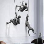 Wanddecoratie Set Met Hars Sculpturen En Dynamisch Klimontwerp