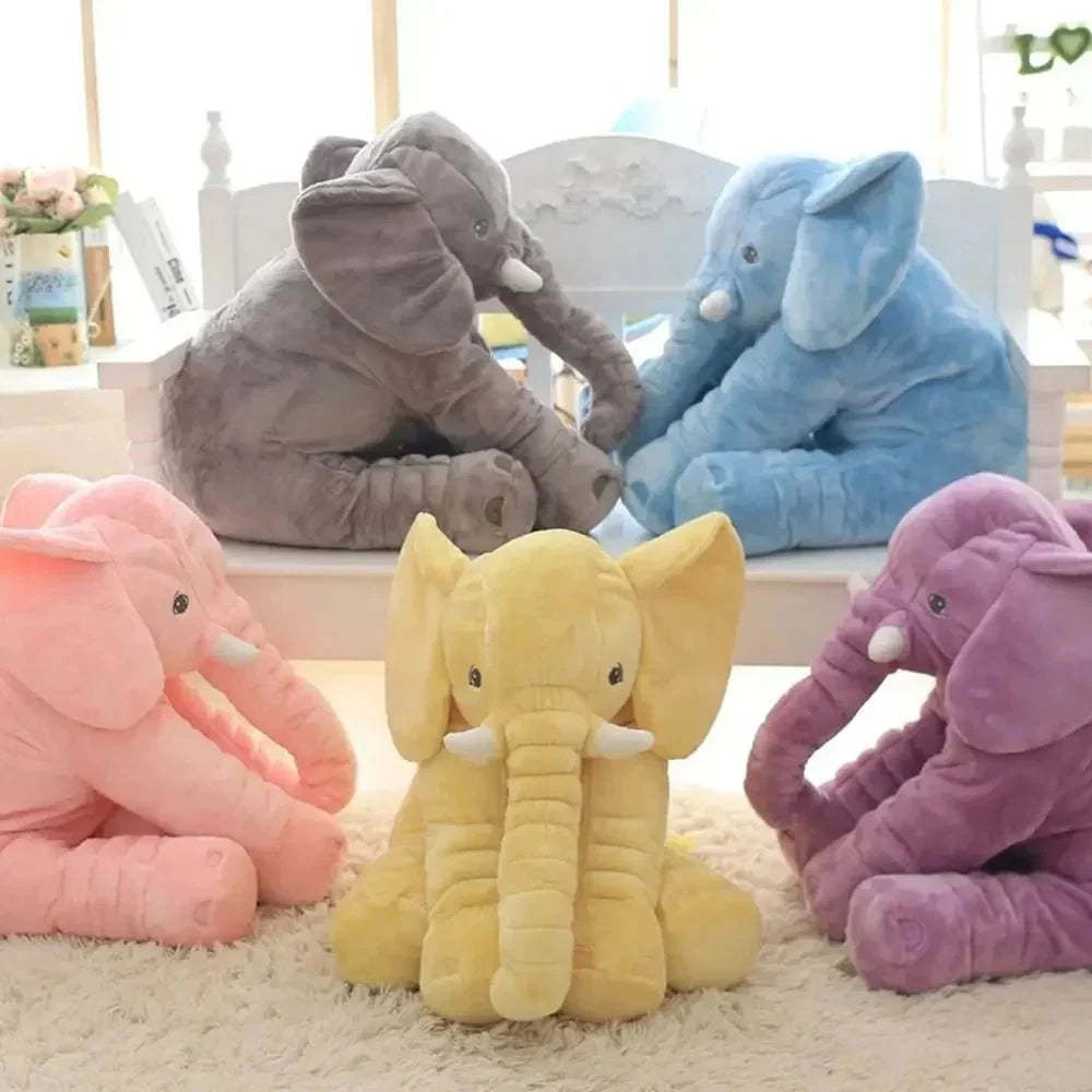 Pluche Olifant Kussen voor Kinderen met Zachte Vulling en Decoratief Ontwerp
