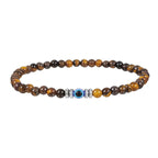 Kralenarmband van Steen met Oogmotief en Koordsluiting