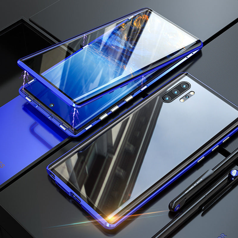 Magnetisch Telefoonhoesje met Gehard Glas voor Samsung Smartphones