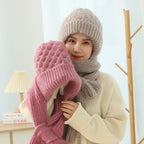 Wintermuts En Halsbeschermer Met Warm Fleece En Elastisch Strickontwerp