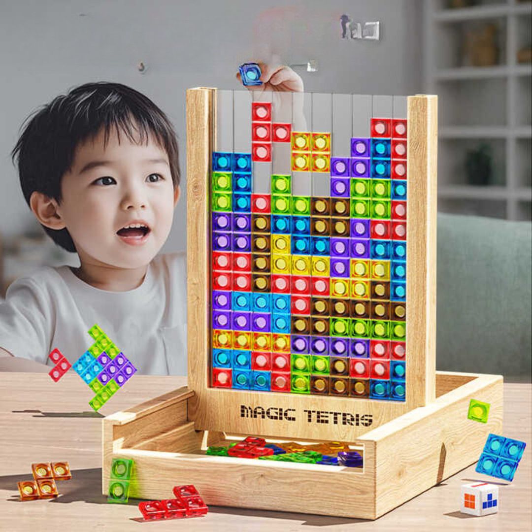 Houten Tetris Spel Voor Kleuren, Logisch Denken En Dagelijks Plezier