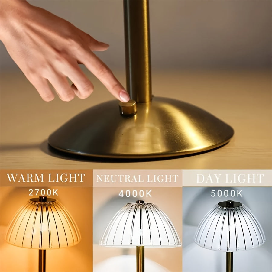 Oplaadbare led-tafellamp met touchbediening en drie lichtstanden