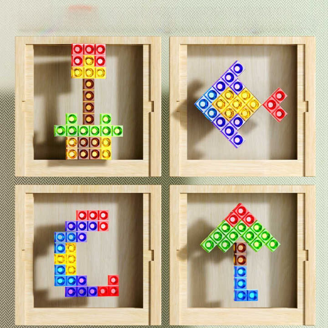 Houten Tetris Spel Voor Kleuren, Logisch Denken En Dagelijks Plezier
