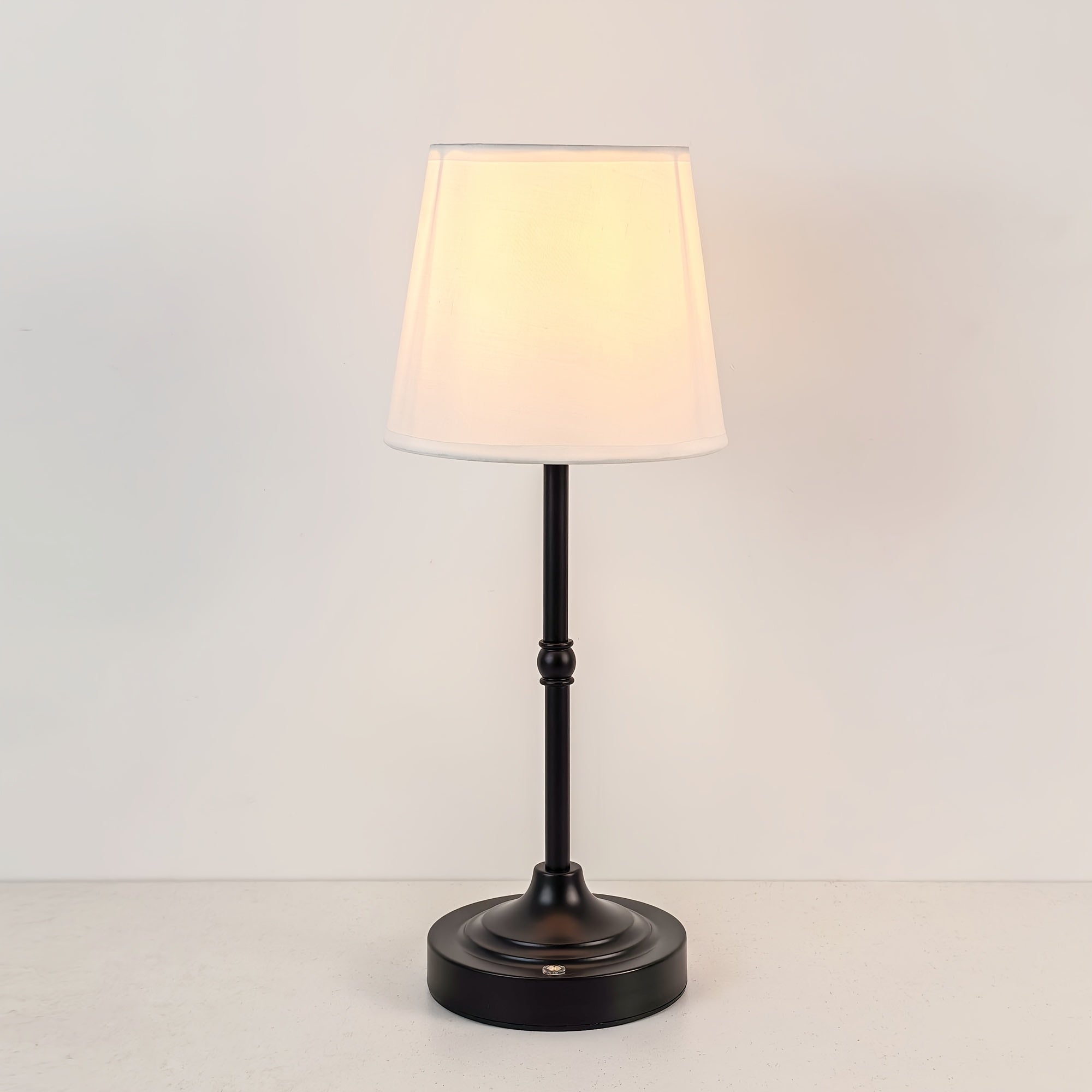 Tafellamp met Stoffen Kap en Oplaadbare Ledverlichting