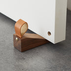Massief Houten Deurstopper met Antislipbasis voor Gebruik Binnenshuis