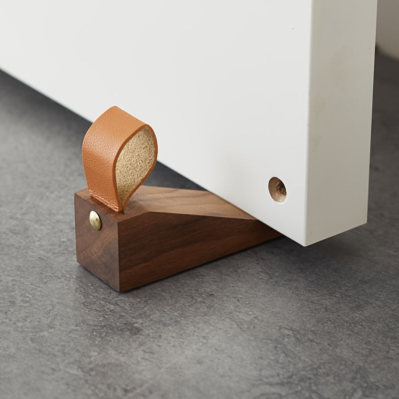 Massief Houten Deurstopper met Antislipbasis voor Gebruik Binnenshuis