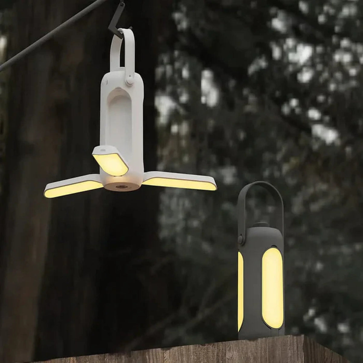 LED‑Draaglamp met Accuverlichting en Flexibele Binnen‑ en Buiten­sfeer
