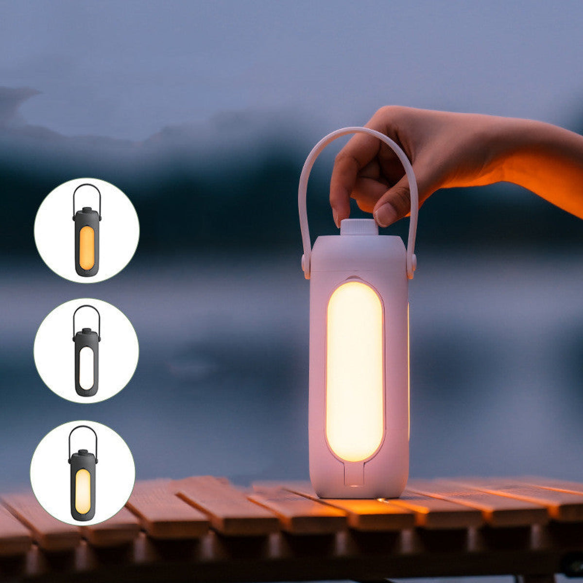 LED‑Draaglamp met Accuverlichting en Flexibele Binnen‑ en Buiten­sfeer