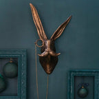 Decoratieve Dierenkop Wandobject van Hars met Expressief Ontwerp
