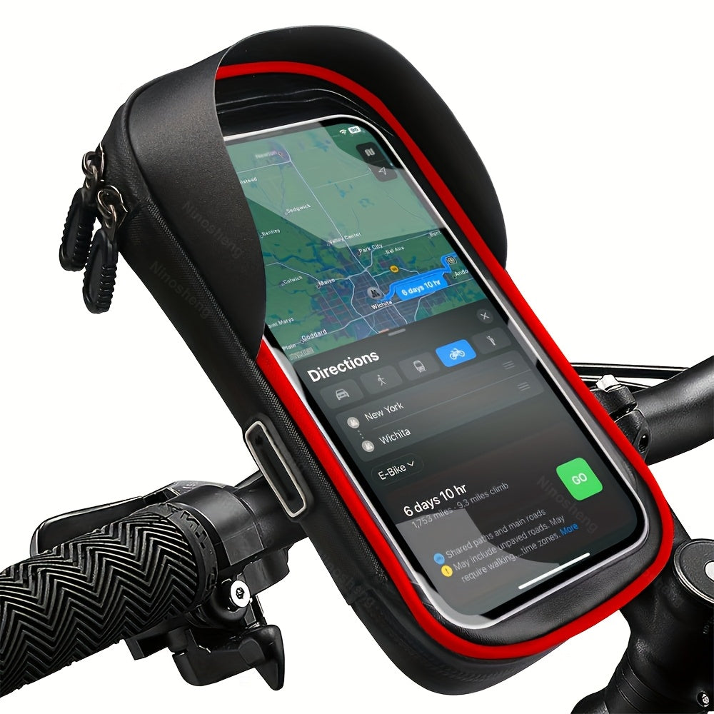 Waterdichte Telefoonhouder Met 360° Rotatie Voor Fiets, Motor En E-Bike Ritjes