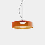 Luxe Glazen Hanglamp met Unieke Handgemaakte Kap voor Warme Sfeerverlichting