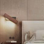 LED Wandlamp Met 360° Draaiarm En Houten Accent