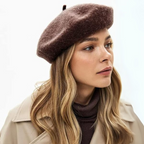 Dames Winter Baret met Polyester en Klassieke Zachte Textuur