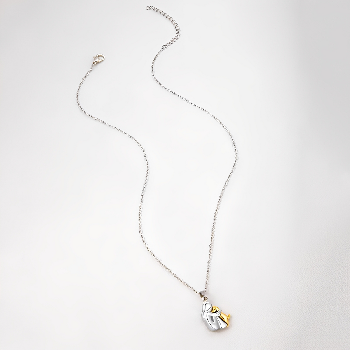 Hangerketting met omhelzende mens en hond voor dagelijks gebruik