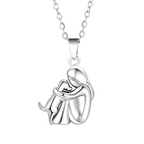Hangerketting met omhelzende mens en hond voor dagelijks gebruik