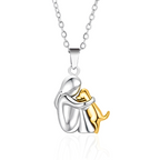 Hangerketting met omhelzende mens en hond voor dagelijks gebruik