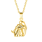 Hangerketting met omhelzende mens en hond voor dagelijks gebruik