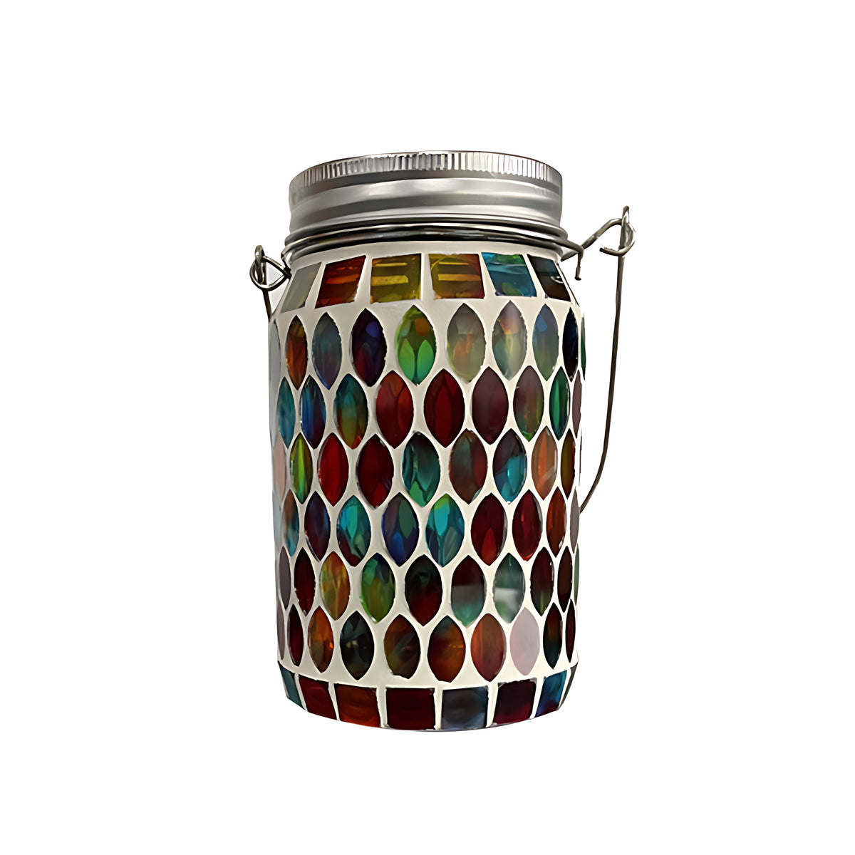 Solar Buitenlamp Met Gekleurd Glas En Sfeervolle Lichtpatronen