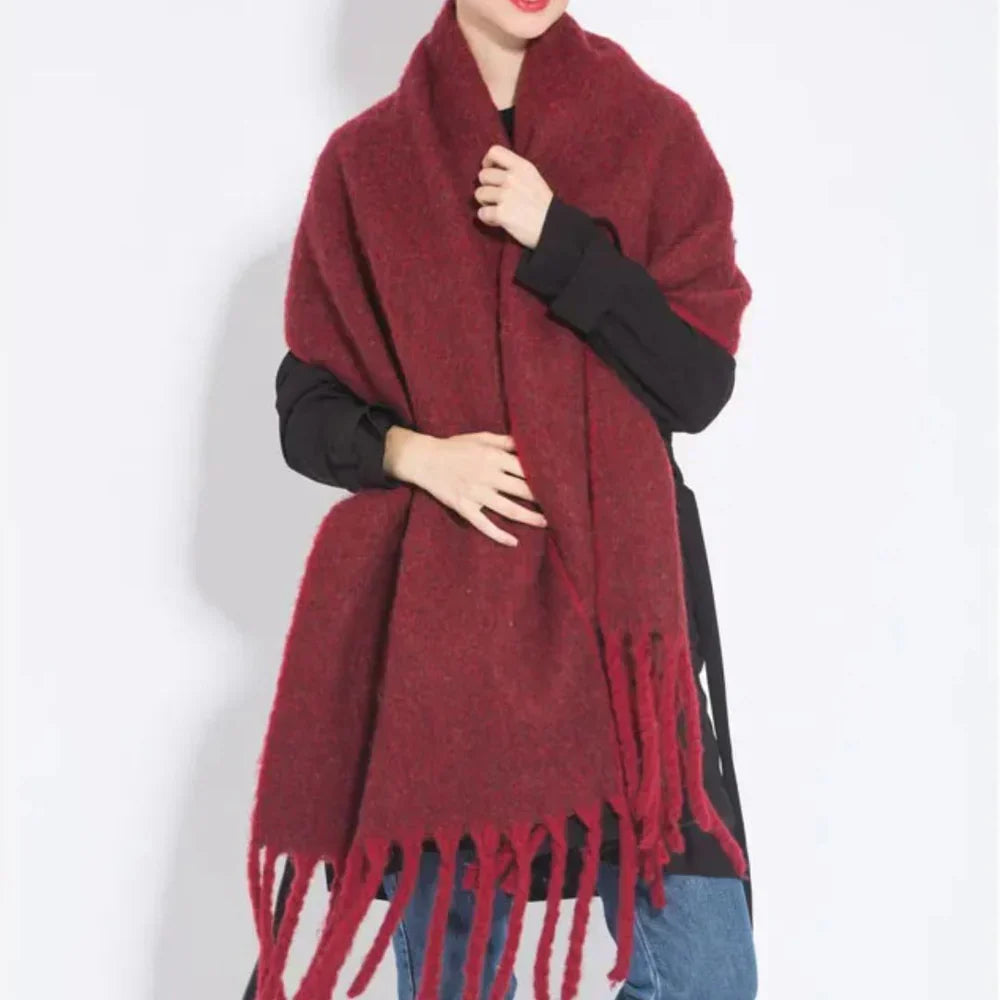 Sjaal Winter Lang met Polyester en Zachte Luxe Structuur