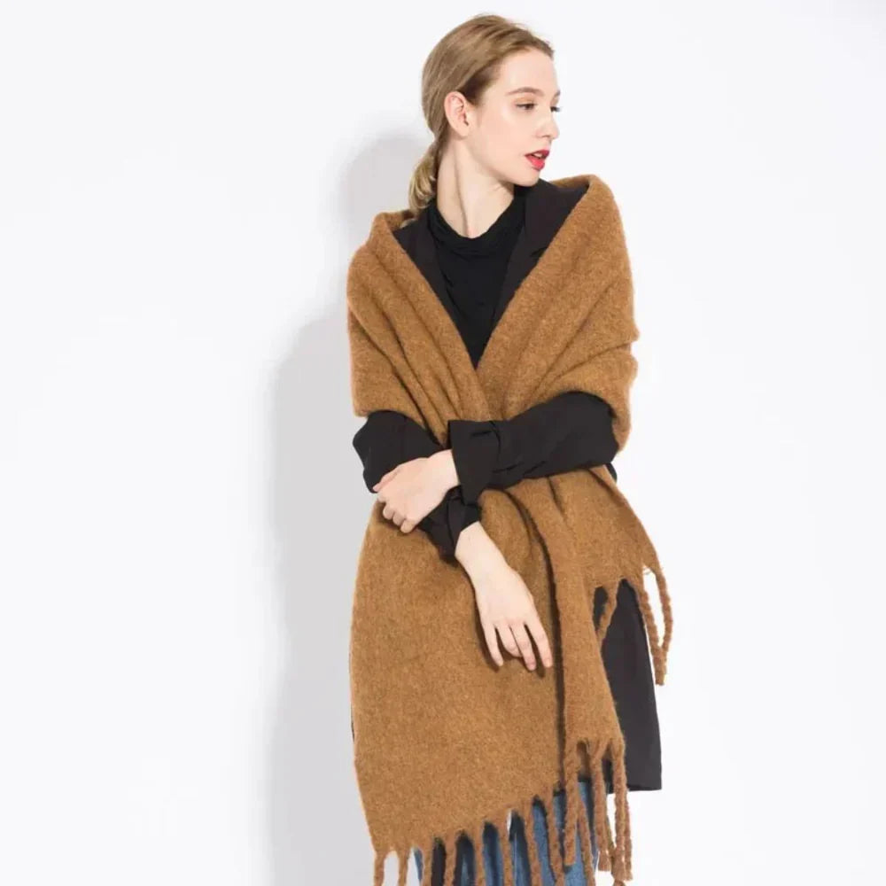 Sjaal Winter Lang met Polyester en Zachte Luxe Structuur