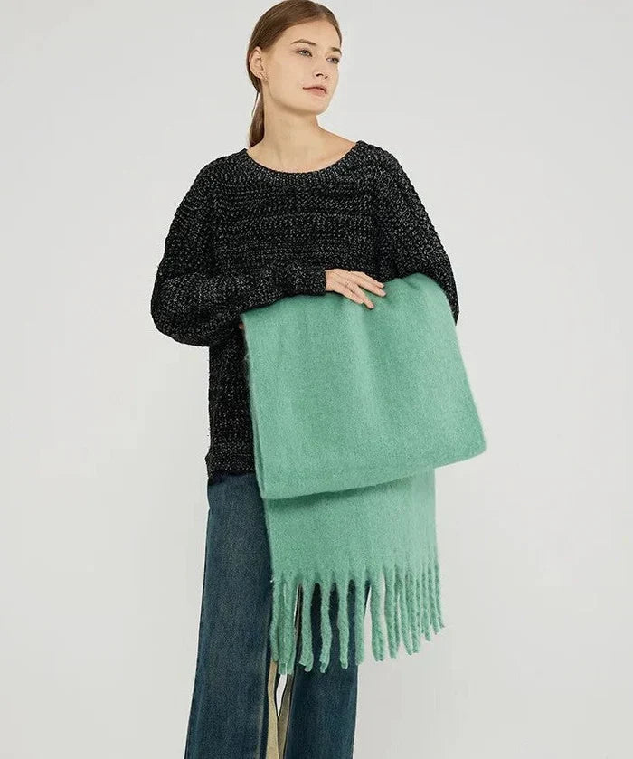 Sjaal Winter Lang met Polyester en Zachte Luxe Structuur