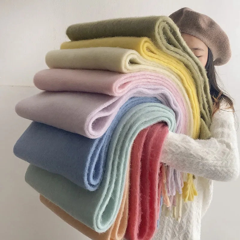 Sjaal Winter Lang met Polyester en Zachte Luxe Structuur