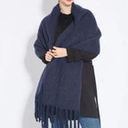 Sjaal Winter Lang met Polyester en Zachte Luxe Structuur