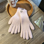Handschoenen van Wol met Ribboorden en Touchscreenfunctie