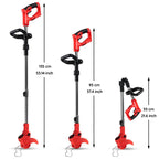 Snoerloze Grastrimmer met Telescopische Verstelling en Krachtige 24V Motor