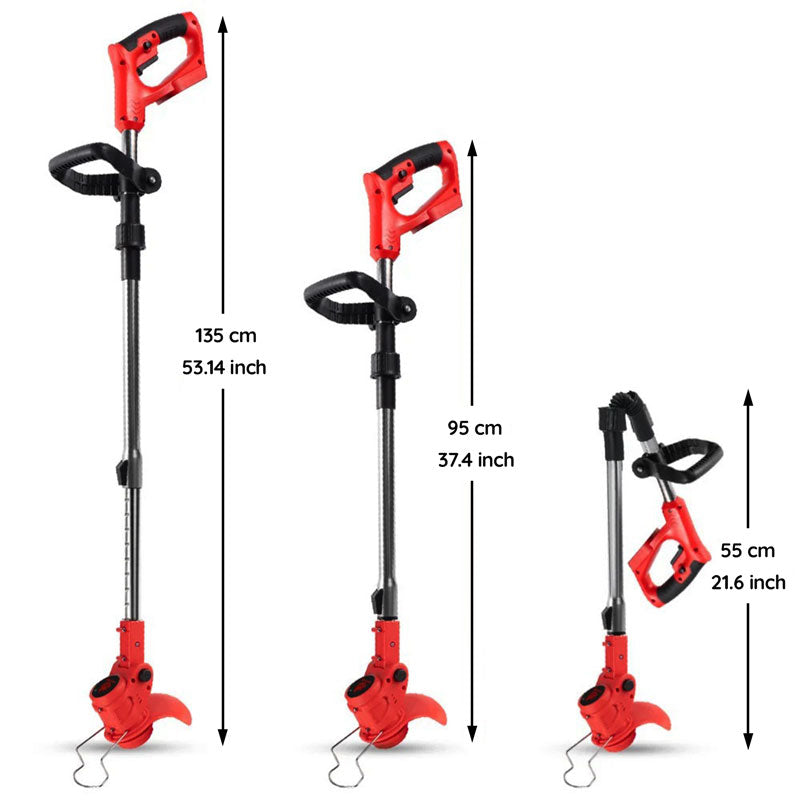 Snoerloze Grastrimmer met Telescopische Verstelling en Krachtige 24V Motor