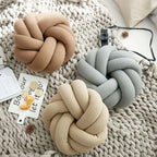 Decoratief Knoopkussen Met Zachte Pluche Afwerking