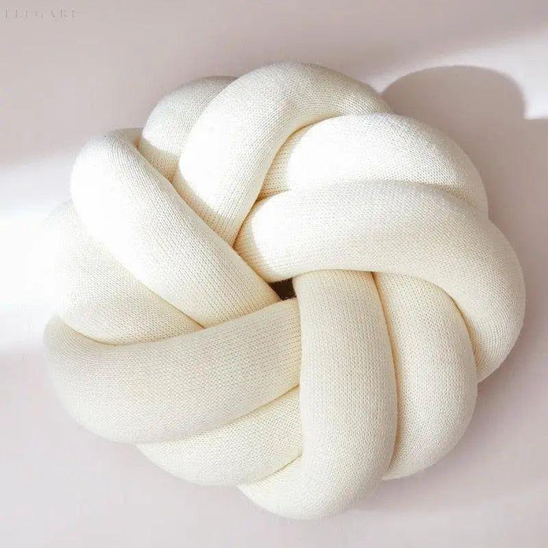 Decoratief Knoopkussen Met Zachte Pluche Afwerking