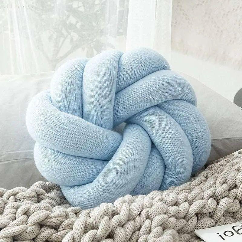 Decoratief Knoopkussen Met Zachte Pluche Afwerking