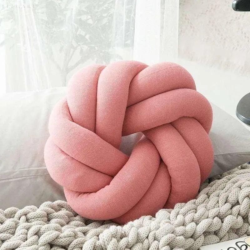 Decoratief Knoopkussen Met Zachte Pluche Afwerking