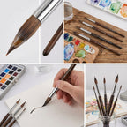 Aquarel Penseelset Met Waterreservoir Voor Nauwkeurig En Creatief Schilderen