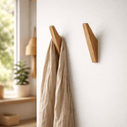 Houten Wandhaken met Bicolor Afwerking en Minimalistisch Ontwerp