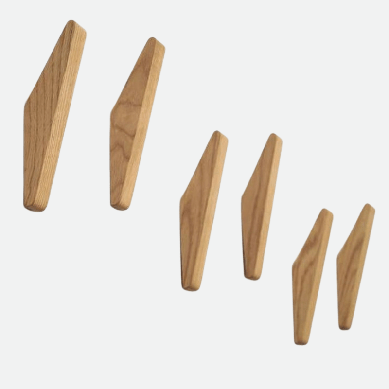 Houten Wandhaken met Bicolor Afwerking en Minimalistisch Ontwerp