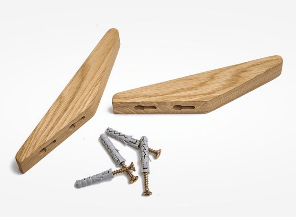 Houten Wandhaken met Bicolor Afwerking en Minimalistisch Ontwerp